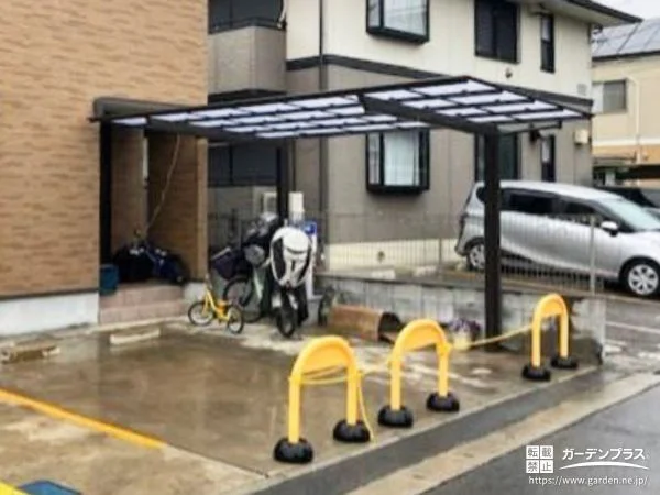 雨の日に屋根下から玄関まで濡れずに入れるカーポート設置工事