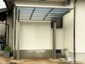 雨や強い日差しから自転車を守るサイクルポートの設置工事