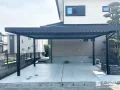 2台のお車を雨や強い日差しから守る折板屋根カーポート工事