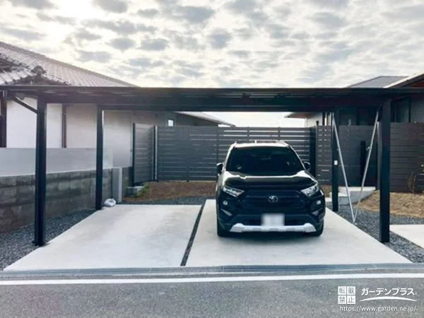お車の出入りとお庭で過ごす時間を快適に支える機能的な外構工事
