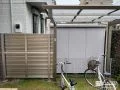 自転車も荷物もすっきり収まるお庭の一角を暮らしに役立てる工事