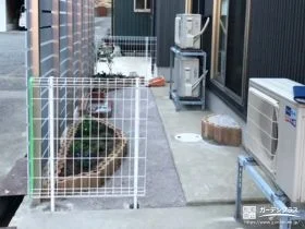 可愛らしいレンガの花壇[施工後]