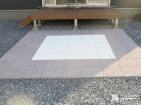 足元に優しい彩りを添え収納もすっきり整えたお庭リフォーム工事