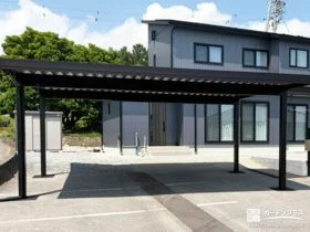 雪の日にも頼れる折板屋根でお車をしっかり守るカーポート工事