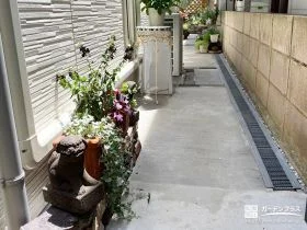 水やり後も歩きやすいお庭の通路[施工後]