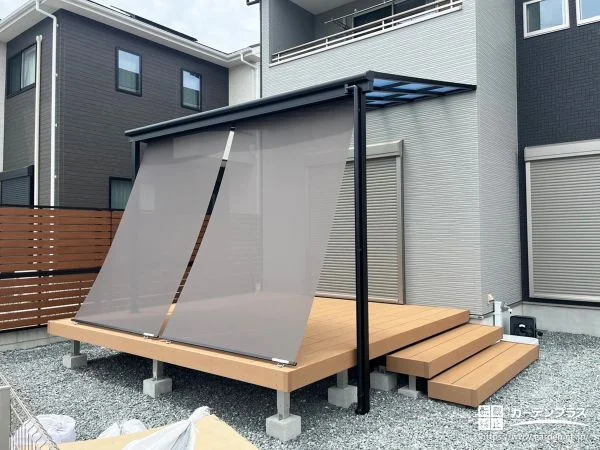 日差しも視線も程よくカットしリラックスできるウッドデッキ工事