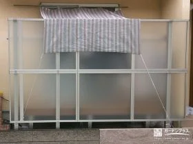 毎日の洗濯がしやすくなる目隠しフェンス[施工後]