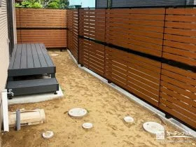 人目を気にせず庭時間を楽しめる目隠しフェンス[施工後]
