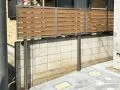 ブロック塀にプラスした目隠しフェンス