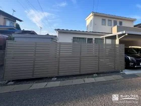 2段のフェンスでプライバシーを守るお庭[施工後]