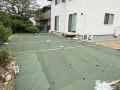 仕上げを自由に選べる防草シートのお庭