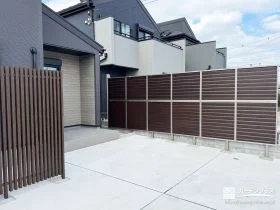 気になる視線をおしゃれに遮る目隠しフェンス[施工後]