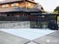 サイクルポートと物置で屋外空間を使いやすく整えた外構工事