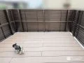 愛犬ものびのび過ごせるようフェンスで囲んだウッドデッキ工事