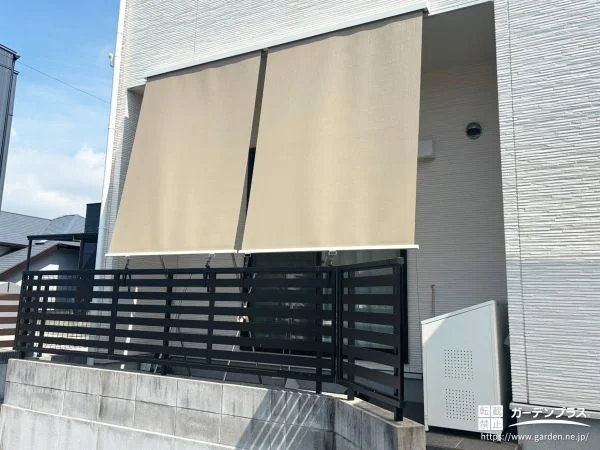 日差しを遮るシェードとすっきりとしたアプローチで快適性を高めた外構リフォーム工事