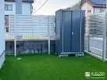 人工芝で心地よく過ごせて収納にも困らないお庭へ整えた工事