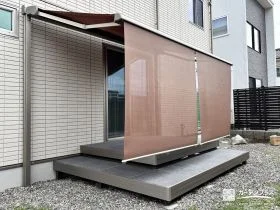 日差しも視線も上手にカットしお庭時間が広がるタイルデッキ工事