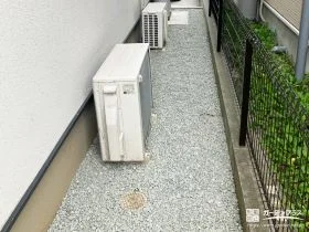 圧迫感を与えずに境界を区切るメッシュフェンス[施工後]