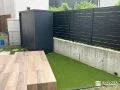 人工芝とシンプルな物置でお庭時間がもっと快適になる工事