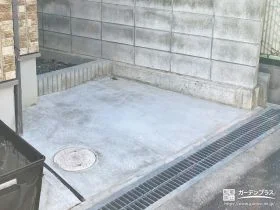 生い茂った植栽を撤去してお手入れいらずの前庭へ整えた工事