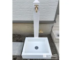 可愛らしい印象の立水栓[施工後]