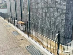開放感を保つメッシュフェンス[施工後]