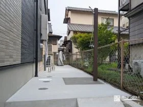 愛犬のお手入れに便利な屋外シャワー[施工後]