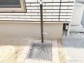 レンガの縁取りが優しい印象の水まわり