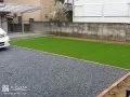 人工芝で雑草対策を施した主庭改造工事