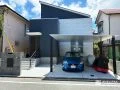 建物と外構のデザインに共通点を持たせたモダンな新築外構