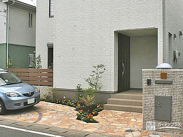 フリープランニング 外構工事一式 No 0039 門柱 門まわりの施工例 外構工事のガーデンプラス