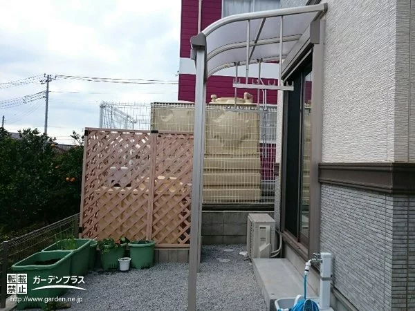 No.4022 門扉、テラス屋根設置工事