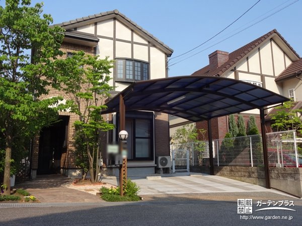 外構施工例一覧 カーポート 50万円 100万円 外構工事のガーデンプラス