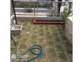 緑豊かなお庭の芝貼り・花壇設置工事