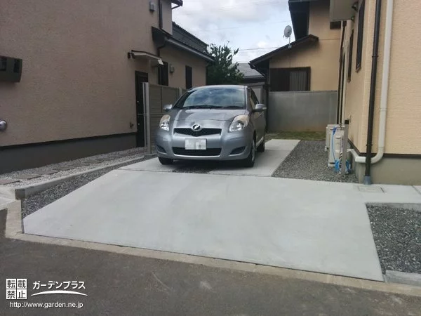 雨の日の駐車も快適にする土間コンクリート舗装工事