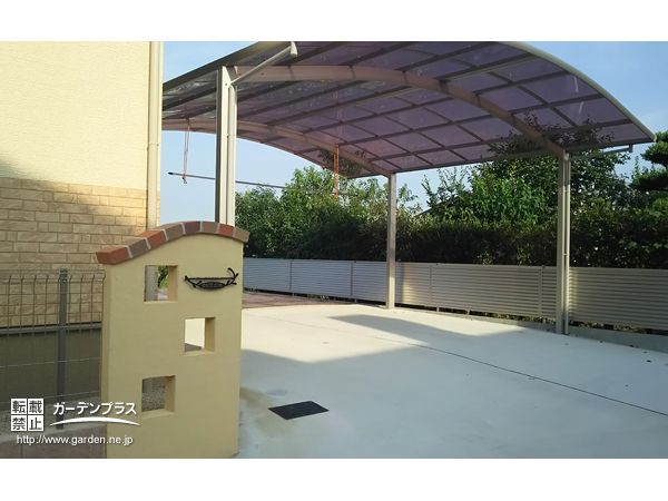 目隠しフェンス 駐車場の外構施工例一覧 外構工事のガーデンプラス