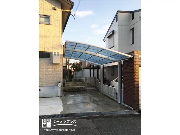 No.4859 シンプルに建物に調和するカーポート設置工事[施工後]