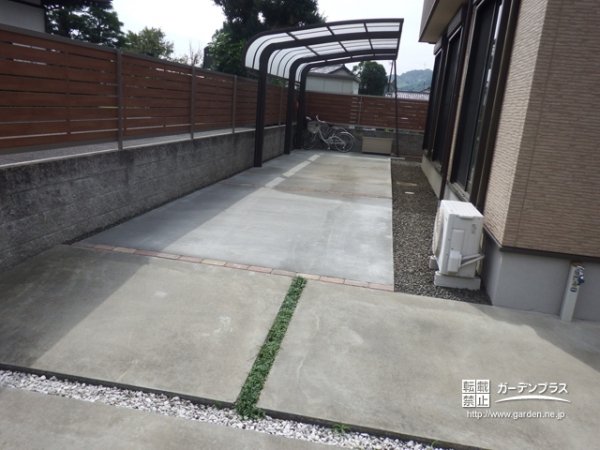 駐車スペースに土間コンクリートを打設するリフォーム工事 No 5277 駐車スペースの施工例 外構工事のガーデンプラス