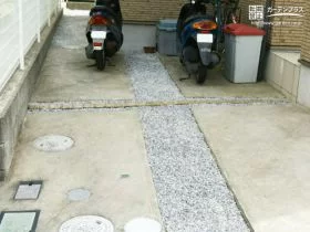 お手入れ簡単な駐車スペース[施工後]