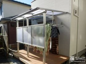 テラス屋根をオプションでより使いやすくした工事[施工後]