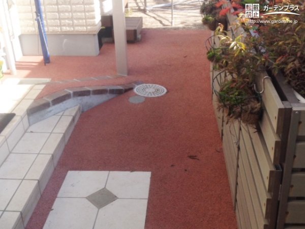 外構施工例一覧 カラーコンクリート 50万円まで 外構工事のガーデンプラス