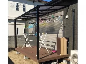 ウッドデッキとテラス屋根[施工後]