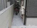 建物を雨や泥跳ねから守る犬走りの砂利敷き