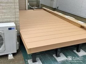 お部屋からの出入りがスムーズなウッドデッキ[施工後]