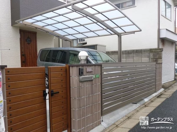 No.0604 新築外構工事(門周り、駐車スペース他)[施工後]