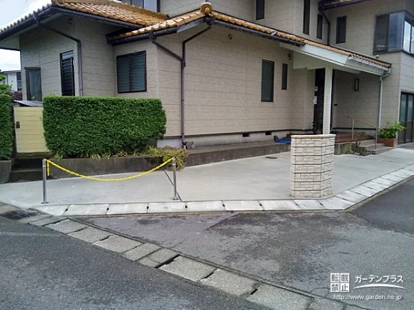 No.6743 品格ある繊細な門番のブロック塀がお住いを守る駐車スペースリフォーム工事