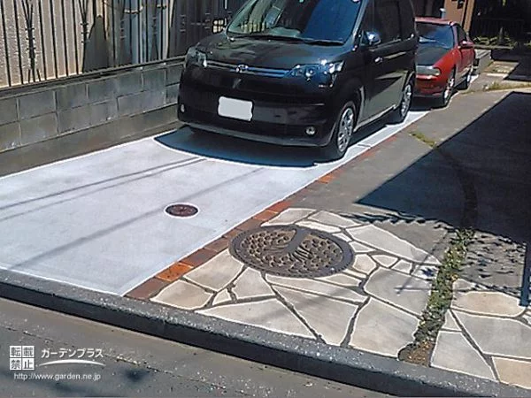 コンクリート舗装し凹凸をなくしラクラク駐車を可能にするリフォーム工事