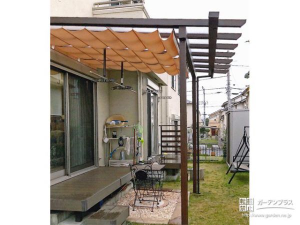 日当たりの良い憩いのパーゴラ空間を採り入れたガーデンリフォーム No 7259 テラスまわりの施工例 外構工事のガーデンプラス