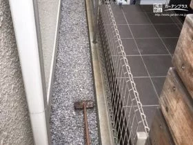 丸みを帯びた優しい印象の境界フェンス[施工後]