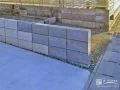 破損した境界ブロック塀を補修
